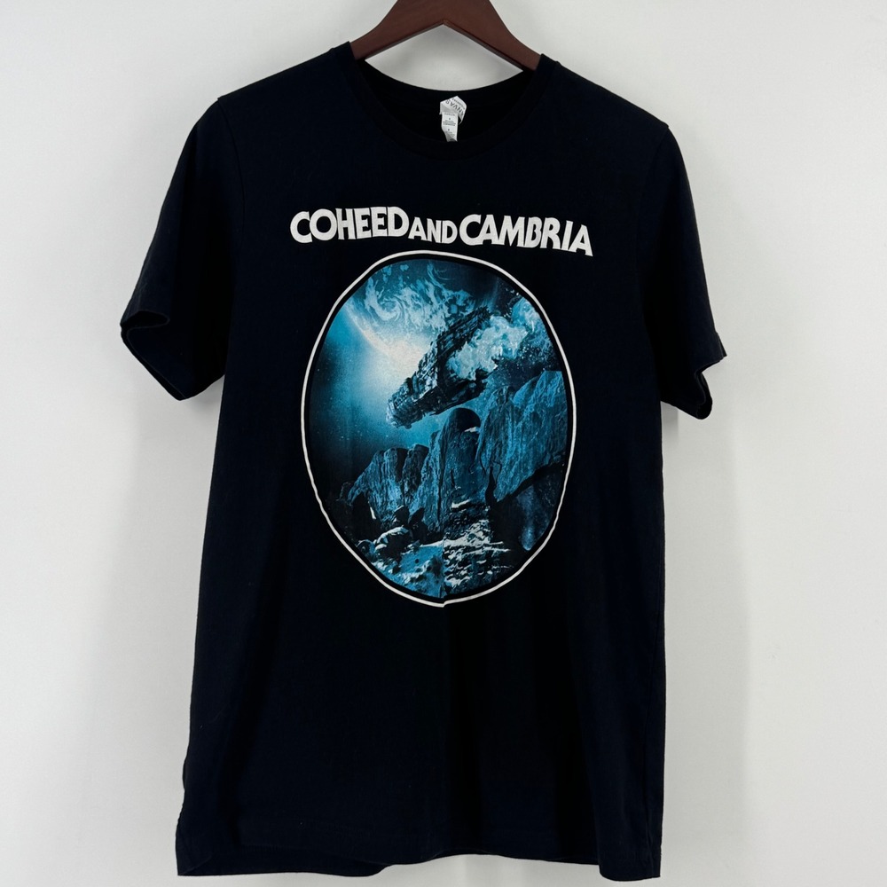 Coheed and Cambria Band T-Shirt Black Graphic Tee‎ Large Bella Canvas Dragonfly